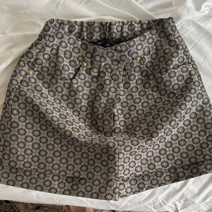 Maje Black and Gold Geometric Shorts